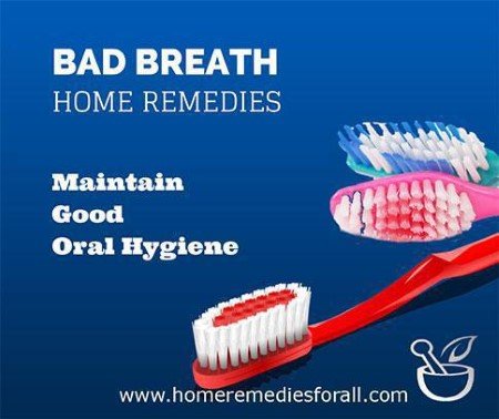 Good dental hygiene for bad breath