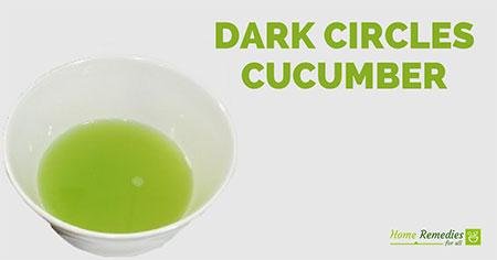 Cucumber juice for dark circles