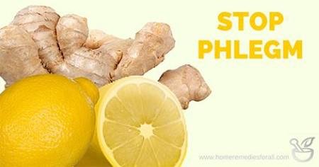 Ginger lemon for phlegm