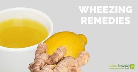 Ginger lemon tea for wheezing