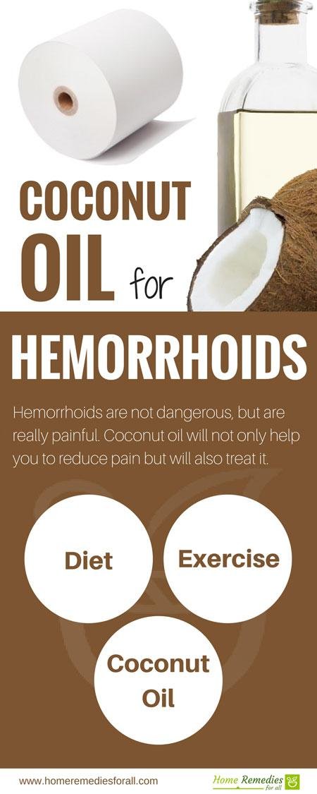 coconut oil hemorrhoids infographic