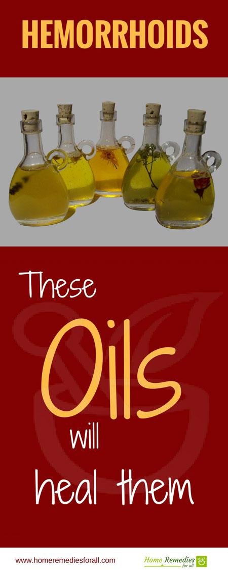 essential oils for hemorrhoids infographic