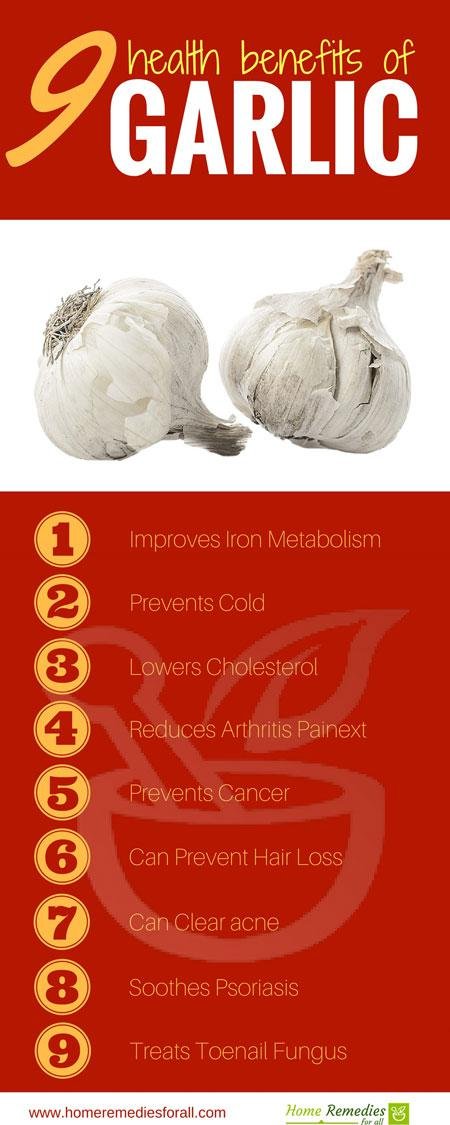 garlic health benefits infographic