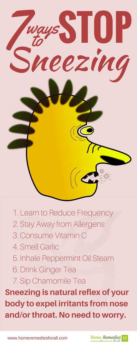 how to stop sneezing infographic