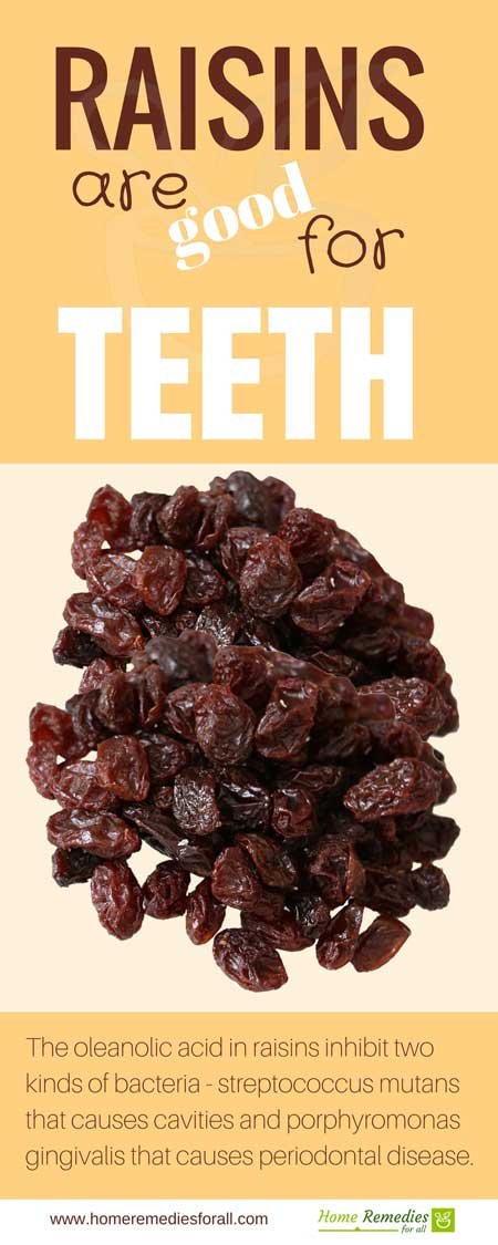 raisins good for teeth infographic