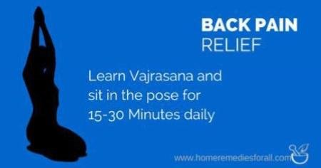 Vajrasana for back pain