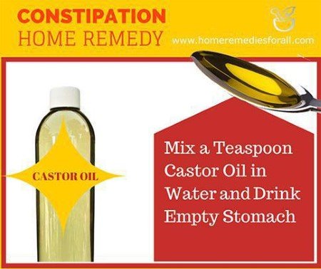 Picture of Constipation Home remedies Castor Oil