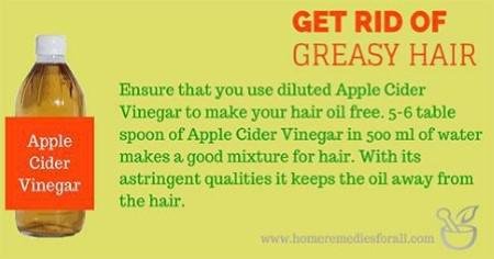 Apple cider vinegar for greasy hair
