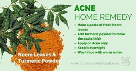 Neem Leaves and Turmeric Powder