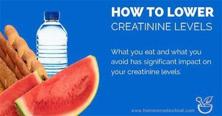 Water to reduce creatinine level