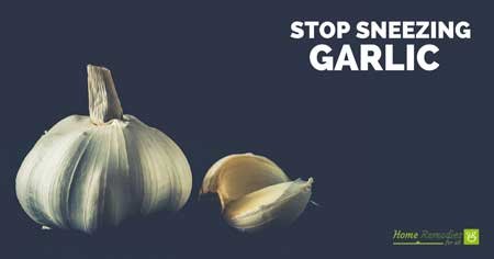 smell garlic to stop sneezing